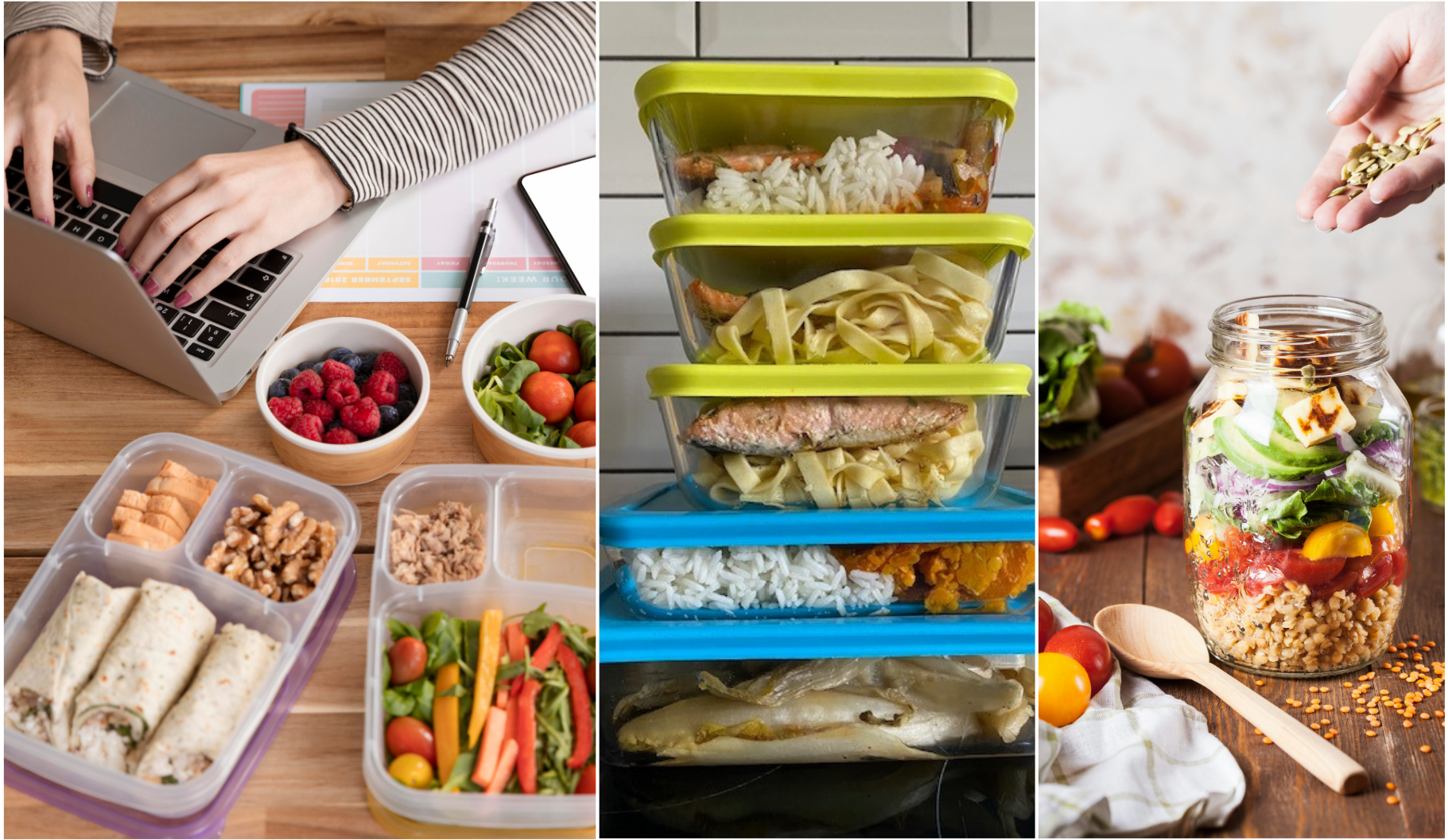 Mon batch "famille" complet (pour chaque jour 5 plats + 5 plats + 5 desserts pour 2 adultes et 2 enfants)